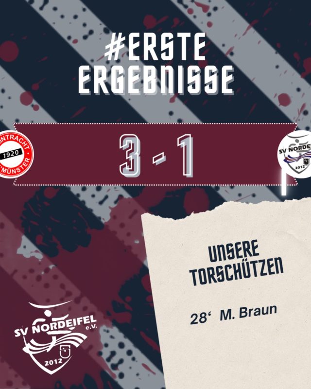 Unsere #Erste unterliegt in einem kampfbetonten Spiel knapp gegen den Tabellennachbarn. 😕