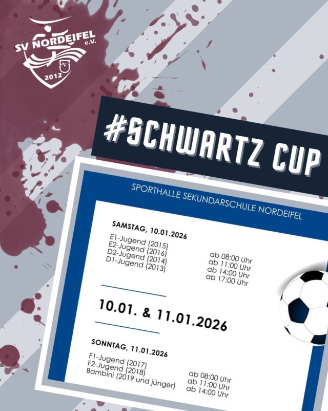 Heute und morgen stehen im Zeichen unserer #Jugend, denn wir richten unser #Hallenturnier aus.
Kommt gerne in die Halle der Sekundarschule Nordeifel und feuert die Kinder an! ⚽️ 
Für das leibliche Wohl ist gesorgt. 🧇☕️