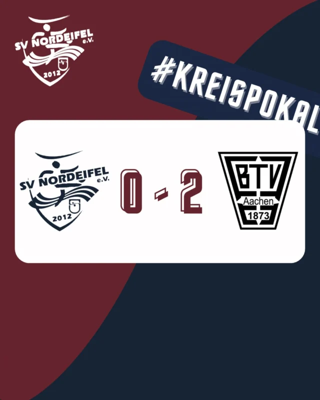 Unsere #Erste verliert im #Kreispokal gegen den klassenhöheren Gegner aus Burtscheid. 

Jetzt heißt es, den Fokus auf den Ligaauftakt kommende Woche zu legen.